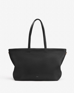 Geanta Tote Cuyana Clasici Easy Fermoar Dama Negrii | ZLK8926QY