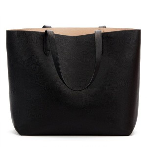 Geanta Tote Cuyana Clasici Structured Piele Dama Negrii Roz | TVG7149JT