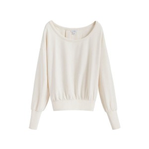 Hanorace Cuyana French Terry Boatneck Dama Albi | FIT281WC