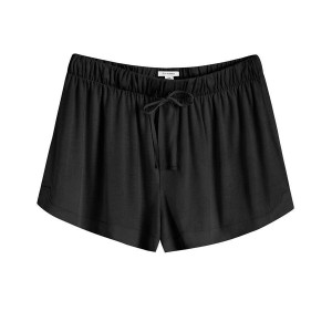 Pantaloni Scurti Cuyana Organic Pima Sleep Dama Negrii | ILZ3928YT