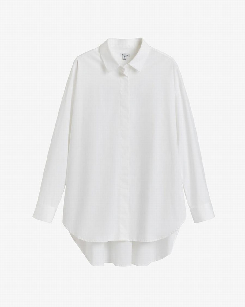 Camasa Cuyana Poplin Oversized Dama Albi | YKZ1749SL
