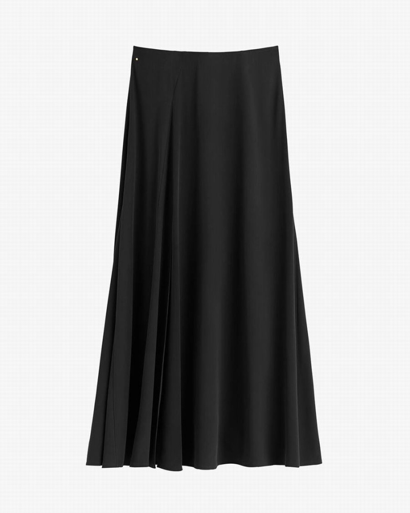 Fuste Cuyana Washable Silk Maxi Dama Negrii | JTY928BI