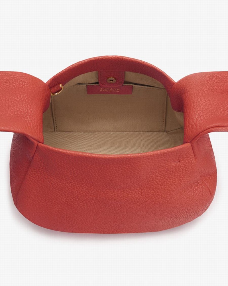 Geanta De Umar Cuyana Mini Bow Dama Corai Inchis | KDD9746DK