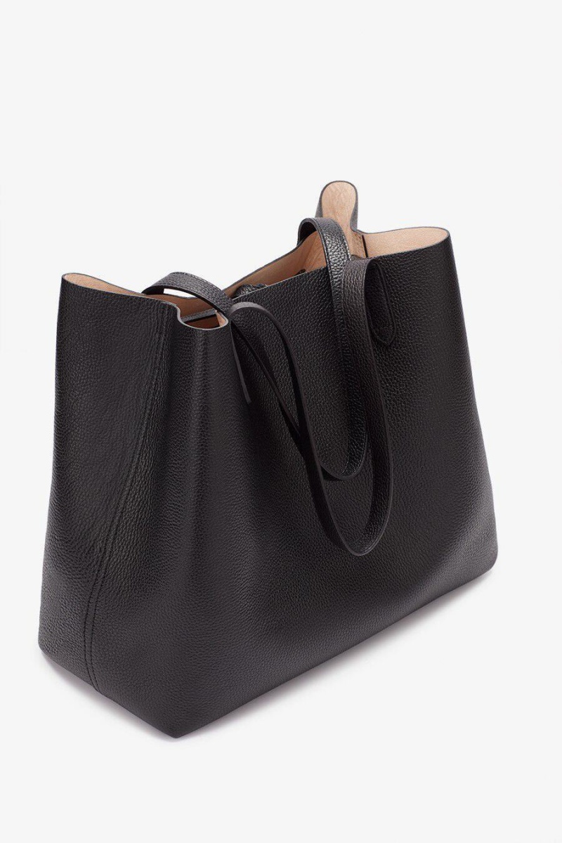 Geanta Tote Cuyana Clasici Structured Piele Dama Negrii Roz | TVG7149JT