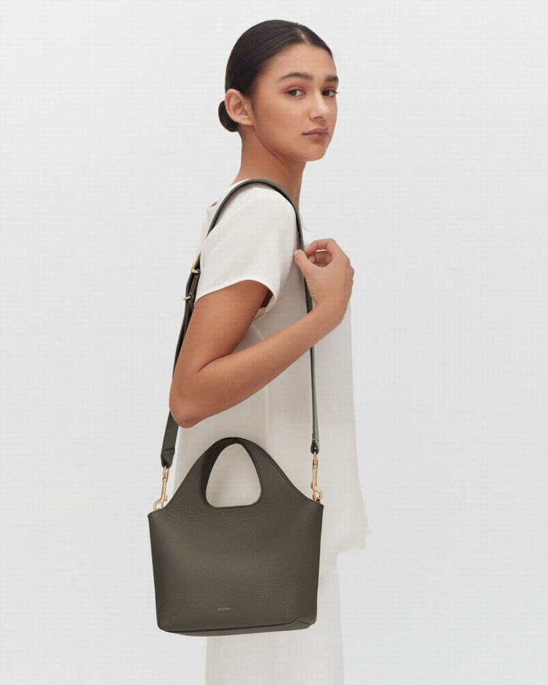 Geanta Tote Cuyana Mini System Dama Verzi Inchis | USR3686GC