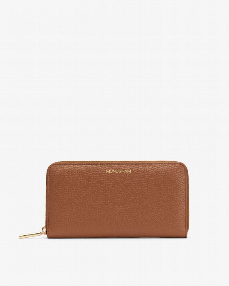 Portofel Cuyana Clasici Zip Around Dama Roz | NDB4142BQ