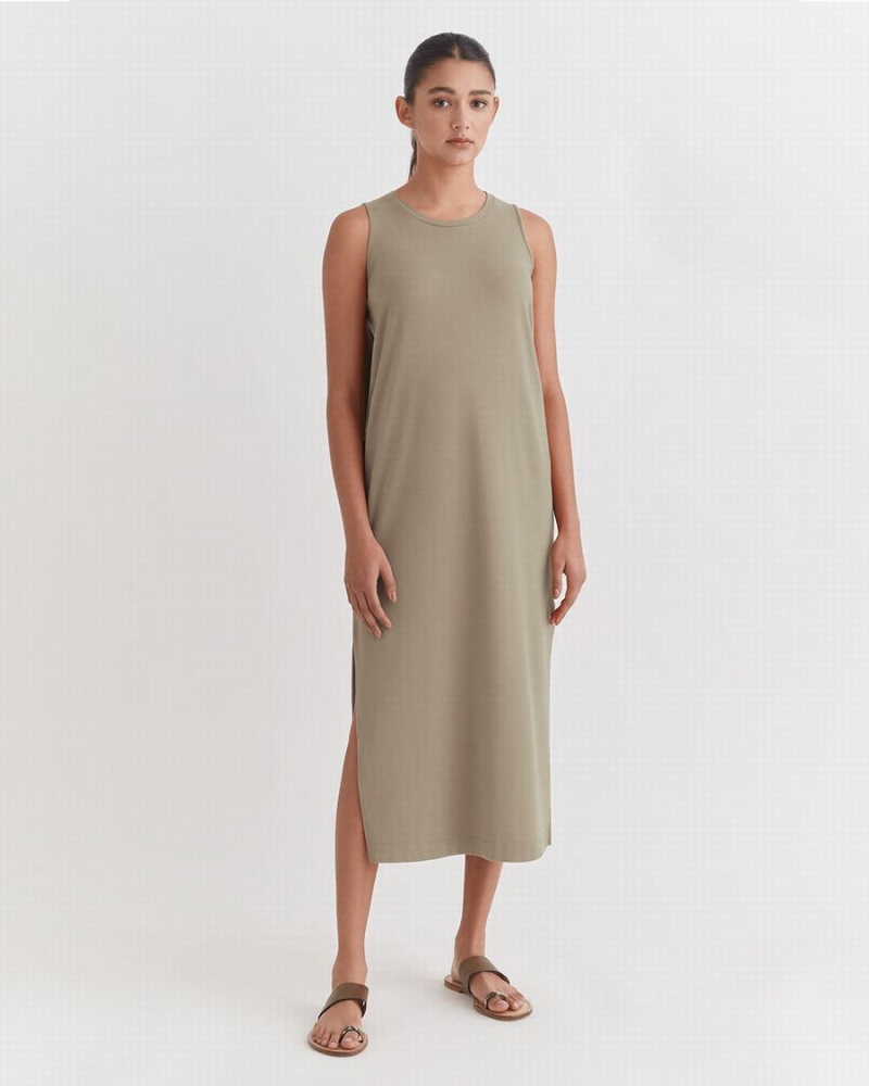 Rochie Cuyana Drape-Back Dama Verzi | PDX8119UO