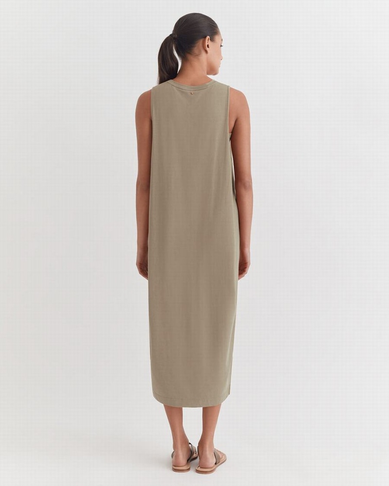 Rochie Cuyana Drape-Back Dama Verzi | PDX8119UO