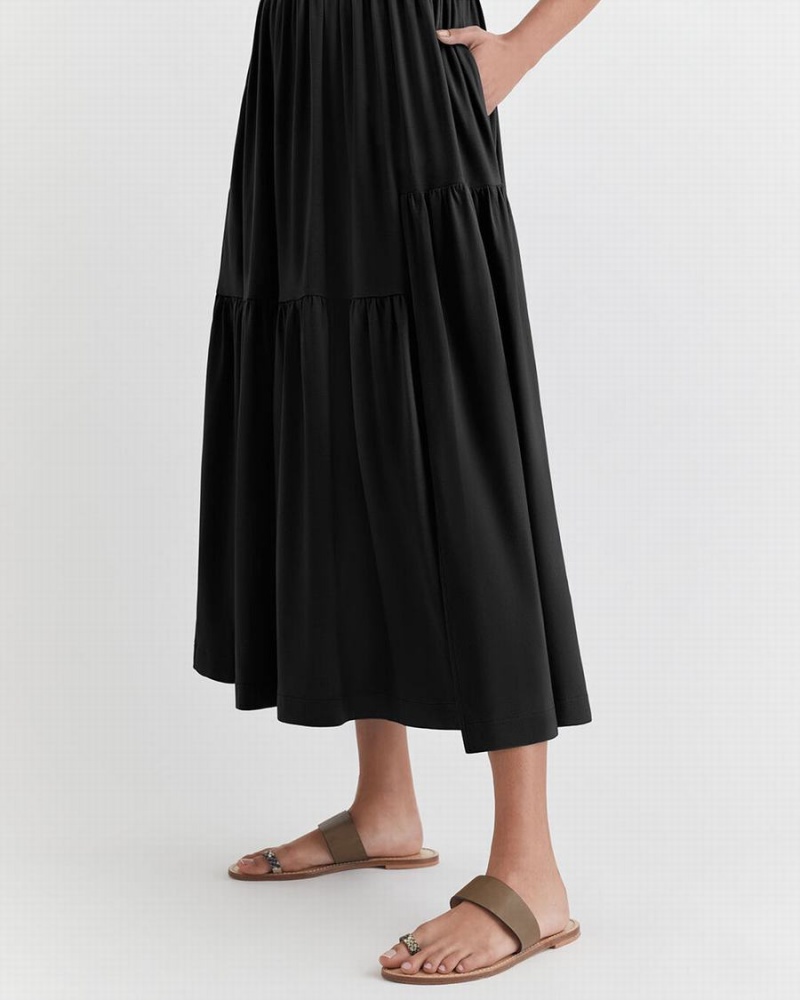 Rochie Cuyana Tiered Dama Negrii | FFT4393VQ