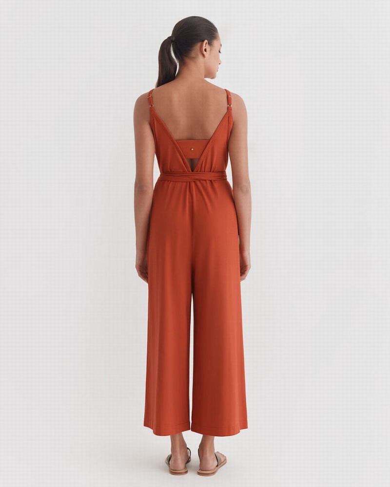 Salopeta Cuyana V-Back Dama Portocalii | TGK1441GD