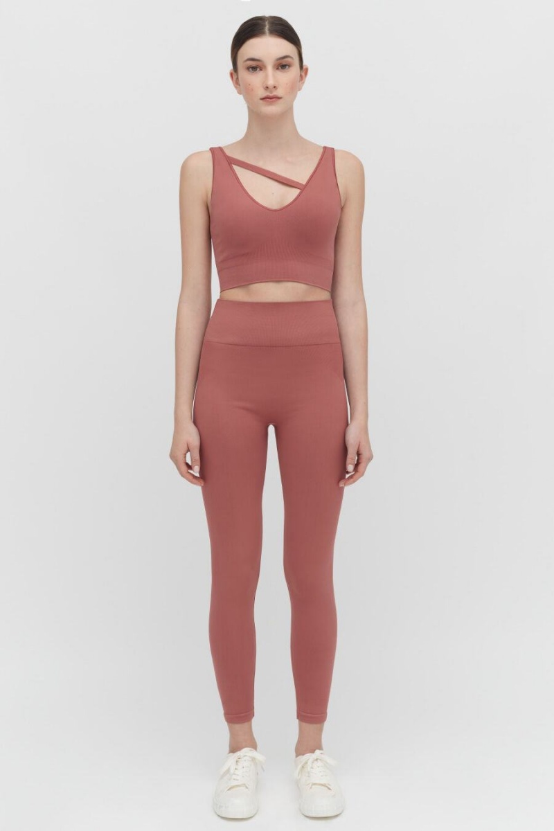 Topuri Decupate Cuyana Stretch Dama Roz | IJN416DQ