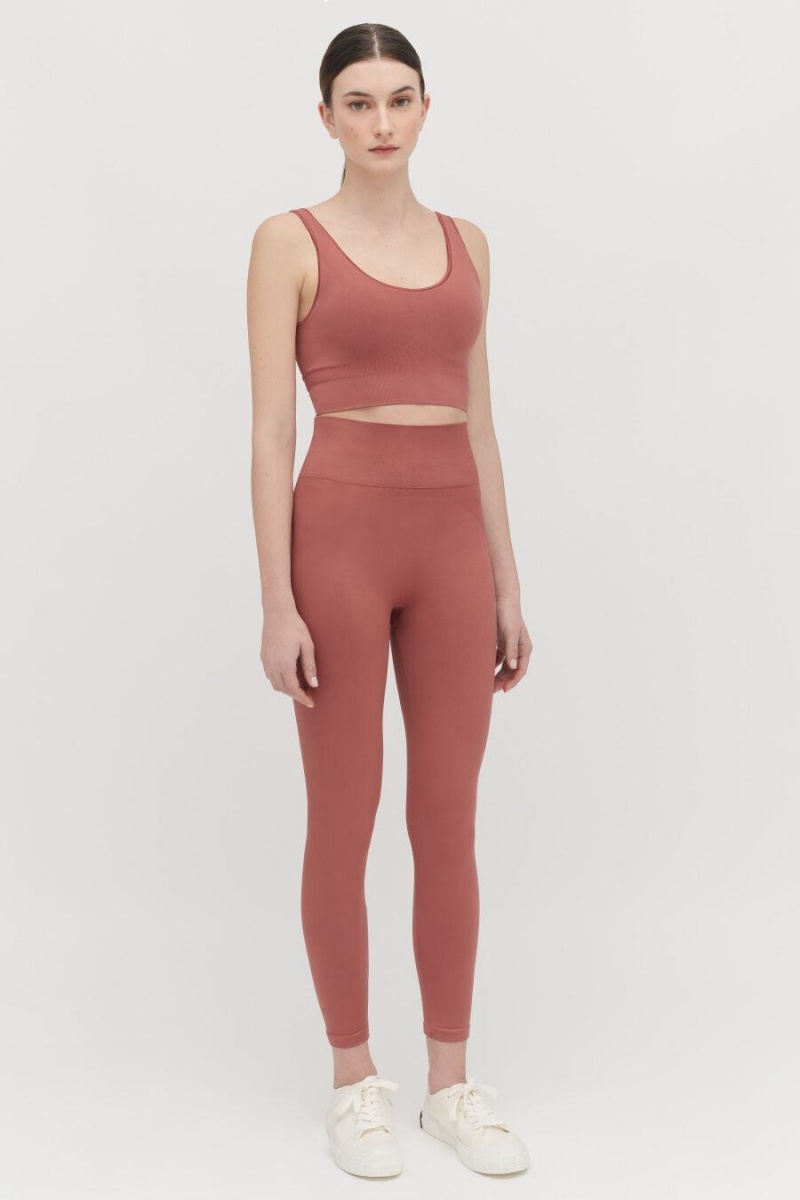 Topuri Decupate Cuyana Stretch Dama Roz | IJN416DQ