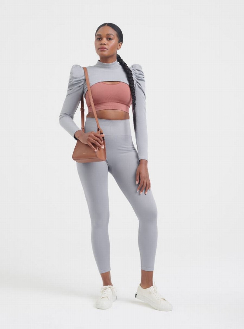 Topuri Decupate Cuyana Stretch Dama Roz | IJN416DQ