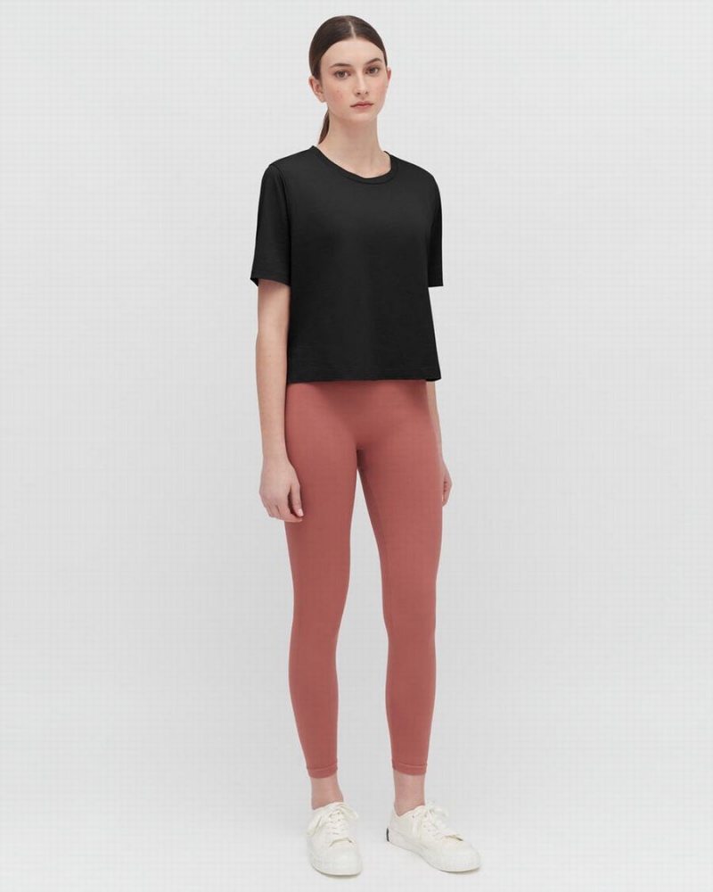 Tricouri Cuyana Pima Cropped Tee Dama Negrii | ZYM4512VE